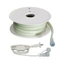 GOODGOODS セット 120W LEDロープライト 10m 両面発光 14000LM 100V 電源コード 1.5m 防水 IP65 耐衝撃 IK10 誘導灯 道路工事 注意喚起 夜間作業 SET-W10M-90V