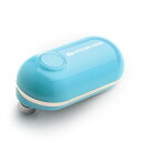 Kitchen Mama ミニ電動缶オープナースムーズエッジ:ボタンを押すだけで缶をオープン—超コンパクト、省スペース、ポータブル、ハンズフリー、食...