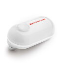 Kitchen Mama ミニ電動缶オープナースムーズエッジ:ボタンを押すだけで缶をオープン—超コンパクト、省スペース、ポータブル、ハンズフリー、食...
