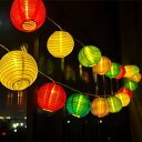 提灯ライト LED 6M 40球 防水 ちょうちんライト ストリングライト電池式 屋内屋外 祭り装飾 お盆飾り キャンプ 庭 ベランダ パーティー イベント用(レインボー, 6M 40球)