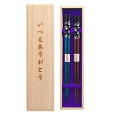 夫婦箸 【銀桜花(青・赤)】桐箱文字が選べる!国産桐箱・ラッピング付き 母の日 父の日 敬老の日 両親 お父さん お母さん 祖父母 おじいちゃん おばあちゃん プレゼント ギフト 誕生日 還