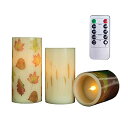 RoSoki LEDキャンドルライト 【3個入り】LEDパラフィンランプ ろうそく 省エネ 無炎 無煙 安全 暖色光 リモコン付き 明るさ調整可能 誕生日 クリスマス パーティー 無臭 室内と室外飾り LEDキャ