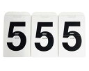めいわんポップ 【連結タイプ】めくるん 2,3桁 カウント カウンター (背景:白色、数字:黒文字, 3連結(3桁))