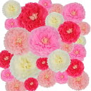 DRERIO 飾り付け 桜 16個セット ペーパーフラワー 桜 壁掛け 100日祝い/卒業/誕生日 飾り付け お花紙 ひな祭り 飾り ペーパーポンポン 風船 フラワーペーパー 結婚式 記念日 背景装飾用 デコレ