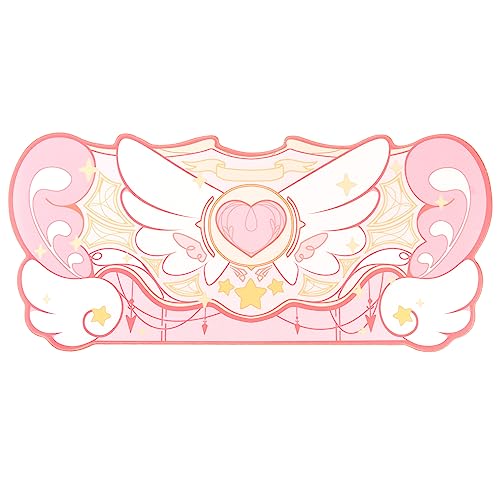 GeekShare 大型マウスパット 防水材質 清潔しやすい オフィス用 スイッチデザイン マウスパッド かわいいデザイン プレゼント 星の物語 ピンク