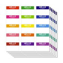 ColorfylCoco 名札ラベルシール 15色 90枚セット イベント パーティー 同窓会 用 衣服 貼って剥がせる 名前シール 手書きステッカー