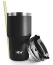 【日本限り】TYESO タンブラー ストロー付き 水筒 ボトル スポーツボトル ストローボトル ふた付き 真空断熱 600ml 真空クエンチャー 魔法瓶 運動 多色 直飲み 保温 保冷 ジョッキ 大容量 広口