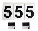 めいわんポップ 【連結タイプ】めくるん 2,3桁 カウント カウンター (背景:白色、数字:黒文字, 3連結(3桁)マグネットシート有)
