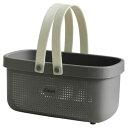 Modest Joy バスケット 大サイズ 洗面用具 風呂 かご 洗濯カゴ 収納 手提げ 洗濯物 バス ランドリー シャワー 水切り 温泉 銭湯 スパ バスルーム (グレー)
