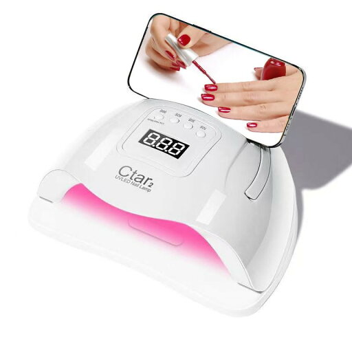 LUVVIE UV LEDネイルランプ,液晶ディスプレイ付き,ジェルポリッシュ用ネイルドライヤー,スマートフォンホルダー搭載,ネイルライト,レジン,ネイルドライヤー,低ヒートモード,全ジェル対応,フ LUVVIE UV LEDネイルランプ,液晶ディスプレイ付き,ジェルポリッシュ用ネイルドライヤー,スマートフォンホルダー搭載,ネイルライト,レジン,ネイルドライヤー,低ヒートモード,全ジェル対応,フ