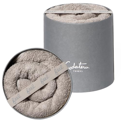 育てるタオル feel バスタオル ムーングレージュ(茶系) 60×120cm 綿100％ ボックス入り SD-FEEL-BGG