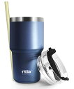 【日本限り】TYESO タンブラー ストロー付き 水筒 ボトル スポーツボトル ストローボトル ふた付き 真空断熱 600ml 真空クエンチャー 魔法瓶 運動 多色 直飲み 保温 保冷 ジョッキ 大容量 広口