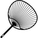 日本製 うちわ 骨 10枚セット 通常サイズ (横幅:242mm 縦幅:344mm) 手作り用に うちわ骨 (黒(ブラック))