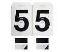 めいわんポップ 【連結タイプ】めくるん 2,3桁 カウント カウンター (背景:白色、数字:黒文字, 2連結(2桁)マグネットシート有)