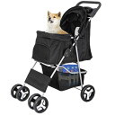 JupiterForce ペットカート 犬 ドッグカート 折りたたみ式 ペットバギー 犬バギー 小型犬 中型犬 老犬 愛犬 愛猫 介護 多頭用 軽量 便利 快適...