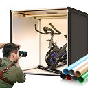 【二色】 FOSITAN 94x94x94cm 超大型 2600K-8500K 撮影ボックス 7色背景シート(黒・白・青・黄・緑・赤・灰) 撮影キット 撮影スタ...