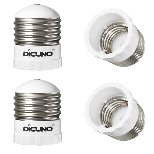 DiCUNO E26→E17口金変換アダプタ 電球ソケット 4個入