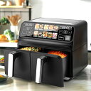 ChefRobot ノンフライヤー 8L 大容量 ダブルバスケット フライヤー 家庭用 電気 最高温230℃ エアフライヤー 油なし 調理家電 揚げ物 惣菜 P...
