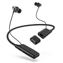 【2023初売!!最先端首掛け式ワイヤレスマイク+bluetoothネックバンドイヤホン2 in1】 iphone/ipad用ネックバンドマイク スマホ外付けマイク プラグ&プレイ APP不要 Bluetooth不要 自動ノイズリ