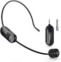【技適マーク認証済】ワイヤレスマイク2.4G ヘッド マイク セット 無線マイク ステージポータブル拡声器 50メートル伝送範囲 自動ペア 拡声器対応 軽量 音量調整 耳掛式 (スマホ/Macbook/ノー