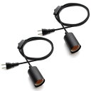 HaruDesign ライトコード190 Light-cord190 ソケット口金サイズE26 コード長1.9M(2個入り) スイッチ付き