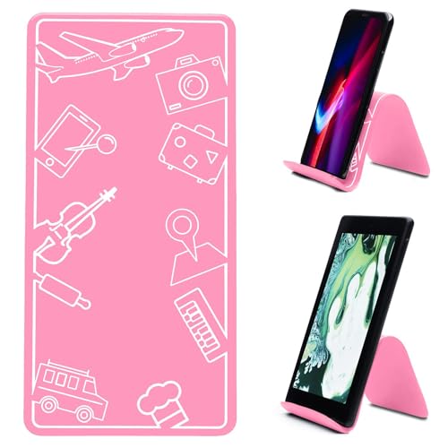飛行機旅行の必需品携帯電話ホルダー & 柔軟なタブレットスタンド デスク/ベッド/トレッドミル/自宅/機内用トラベルアクセサリー - クールなガジェット(プロピンク)