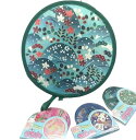 manatom 折りたたみうちわ 和柄 3点セット 折り鶴 朝顔 山脈