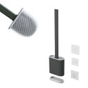 Neutral Zenith トイレブラシ シリコン ソフトゴム製 トイレ掃除 ケース付き フチ裏対応 コンパクト 収納付き 水はけ 清潔 衛生的 シンプルデザイン (ブラック)