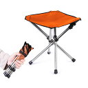 KVASS アウトドアチェア 折りたたみ椅子 コンパクトイス キャンプ 耐荷重80-100kg (Orange, 1)