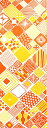 Airashika(あいらしか) 和雑貨 捺染手ぬぐい『Pattern Box(イエロー)』 33×89cm