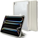 MS factory iPad Pro 11インチ M4 2024 用 ケース 背面透明 ペン収納 耐衝撃 軽量 カバー Pro 11 第5世代 スタンド オー...