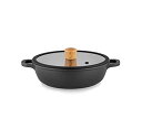 SENSARTE 両手鍋 卓上鍋 すき焼き鍋 24cm IH対応 ガス対応 一品万能 煮る 焼く 炒める 揚げる 焦げ付きにくい お手入れ簡単 ガラス蓋付 しゃ...