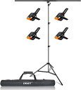 EMART 背景スタンド T字背景スタンド 150x260cm 撮影スタンド グリーンバックスタンド 高さ調整可能 設置簡単 持ち運びと収納に便利 撮影用背景、写真スタジオ、生放送、web会議、ビデオ通信、