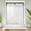 AooHome 浴室窓カーテン シャワーカーテン 小窓 90cm丈 防寒 保温 クリア 冬夏 EVA材質 目隠し 防水 ミニ 短め 防カビ ユニットバス お風呂場 カフェカーテン すりガラス柄 リング付き 取付簡単