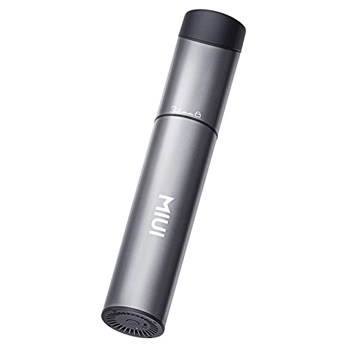MIUI ハンディクリーナー 掃除機 コードレス 超軽量 336g アルミニウム製 車用 ミニ 2段階モード 360°回転ヘッドベース 30分間連続稼働 低騒音 コンパクト 小型 卓上 (シルバー)