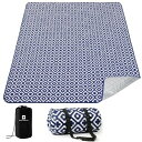 Blue Giraffeレジャーシート厚手 4層構造 大判 200X200 ピクニックシート 軽量 防水加工 収納袋付く 洗える 折り畳みやすい コンパクト収納