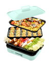 SOLEMOOD ホットプレート おしゃれ? たこ焼き 焼肉 パエリア アヒージョ お手入れ簡単 洗いやすい 温度調節機能 プレート種類組み合わせて選択可能 一...