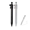 Coollooda ノギスペン【2個セット】デジタル 多機能 キャリパーボールペン ジェルインクペン 測定定規 ノギスローラー 実用的 文具 測定ツール 0-100mm