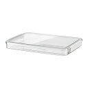 JP Number A4 ファイルケース 書類ケース プラスチックケース 小物 持ち運び 重ね置き可能 (厚さ3cm, ホワイト)