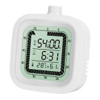 目覚まし時計付きビジュアルタイマー カウントダウンカウントアップ 1-60分 キッチンタイマー 学生タイマー 浴室タイマー時計 スポーツタイマー タイムマネージャー デジタル温度計湿度計