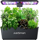 JustSmart 水耕栽培キット 室内 水耕栽培 おしゃれ 家庭菜園 キット LEDライト付き 自動水循環システム搭載 高さ調節可能 IGS-20SE ブラック