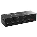 HDMIマトリックス 4入力2出力 スイッチ セレクター スプリッター HDMI2.0 切替器 分配器 HDMI Matrix 4x2 + 音声分離(SPDIF 光・3.5mmステレオ音声出力) 異なる解像度出力可能 ダウンスケール機能 分配