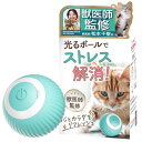 獣医師監修 うちのこエレクトリック 球体自動猫じゃらし にゃんにゃんタマタマ 猫 USB充電式 誤飲防止設計 ストレス発散 国内サポート付 (ブルー)
