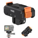 VRIG DJI Osmo Action 5Pro 4 3用 クイックリリースマウント 磁気 1/4ネジ穴 折りたたみ 三脚用 アクションカメラアクセサリー アルミ製 Osmo Action 3、Osmo Action 4、Osmo Action 5 Pro、Osmo 360 クイックリリー