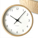 KATOMOKU Muku Clock 7 ナチュラル km-60NARC 掛け時計 連続秒針 直径30.6cm (電波時計)