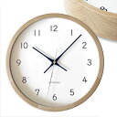 KATOMOKU muku clock 13 ナチュラル 電波時計 連続秒針 km-104NARC φ306mm