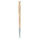 アンドエヌイー(&NE) 若狭塗り 手彫り箸 ハレとケ うす青 22.5cm お箸 日本製 木製 ねじり箸 食洗機対応 滑り止め付き 天然木 掴みやすい 持ちや...
