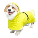 GIIPET 犬用レインコート 猫犬兼用 カッパ 小型犬 中型犬 大型犬 透明帽子付き 防水 防風 速乾 軽量 反射テープ付き マジックテープ調整 着脱簡単 リ...
