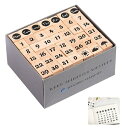 木製スタンプ 42個セット 数字&曜日 デコスタンプ 天気 日常 ハンコ ボックス入り 手帳 印鑑 Diy クラフト用 (数字&曜日)