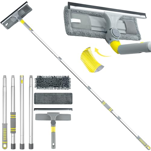 JEHONN プロ用窓拭き ワイパードライワイパー163cm長柄，風呂ガラスワイパー水切りワイパー鏡/壁/窓/地面/天井/フロントガラスの水気を掃除 ガラスワイパー外壁掃除ブラシ 高所